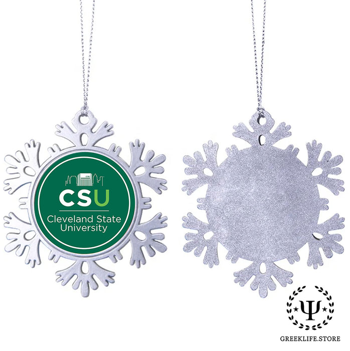 Cleveland State University Christmas Ornament - Snowflake Metal