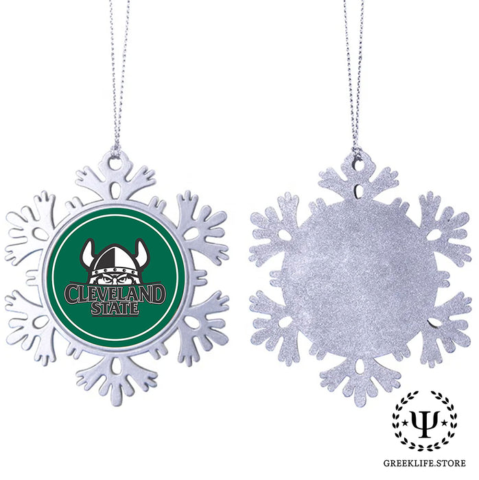 Cleveland State University Christmas Ornament - Snowflake Metal