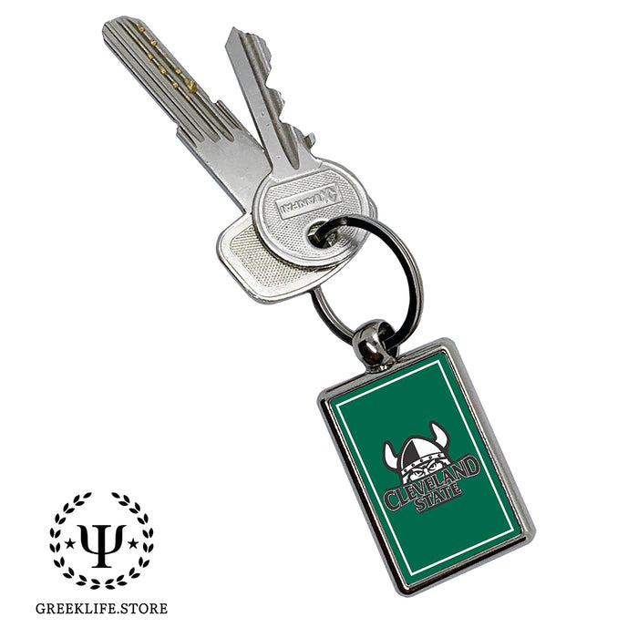 Cleveland State University Keychain Rectangular