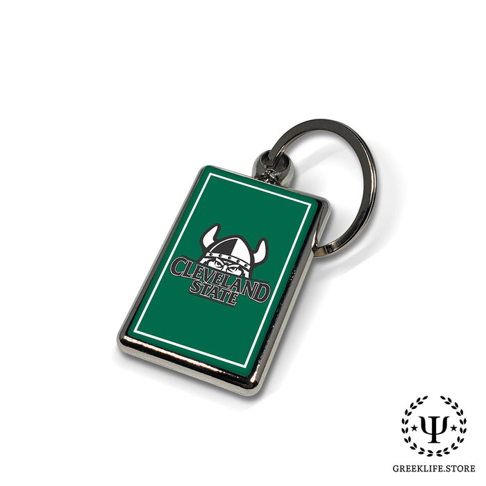 Cleveland State University Keychain Rectangular