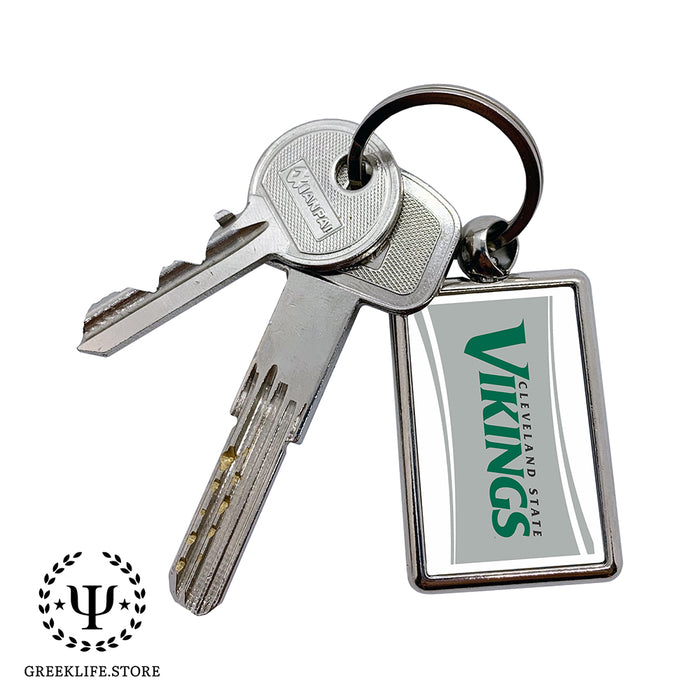 Cleveland State University Keychain Rectangular