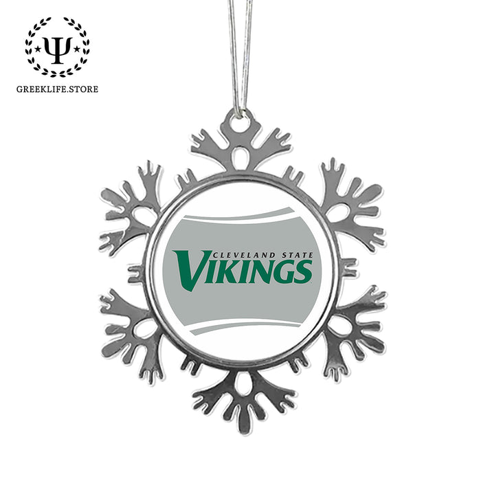 Cleveland State University Christmas Ornament - Snowflake Metal