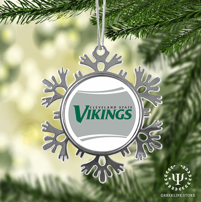 Cleveland State University Christmas Ornament - Snowflake Metal