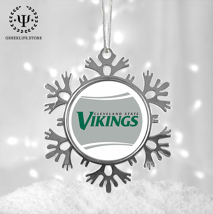 Cleveland State University Christmas Ornament - Snowflake Metal