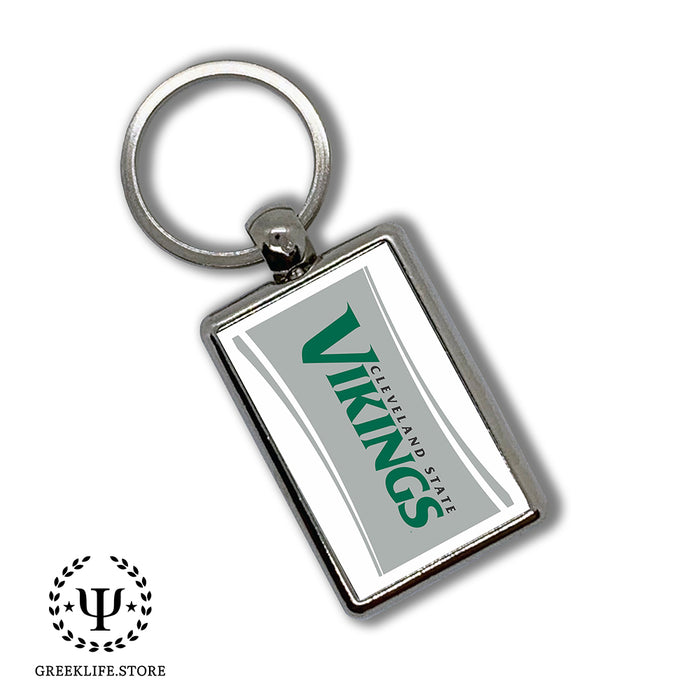 Cleveland State University Keychain Rectangular