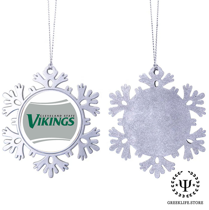 Cleveland State University Christmas Ornament - Snowflake Metal