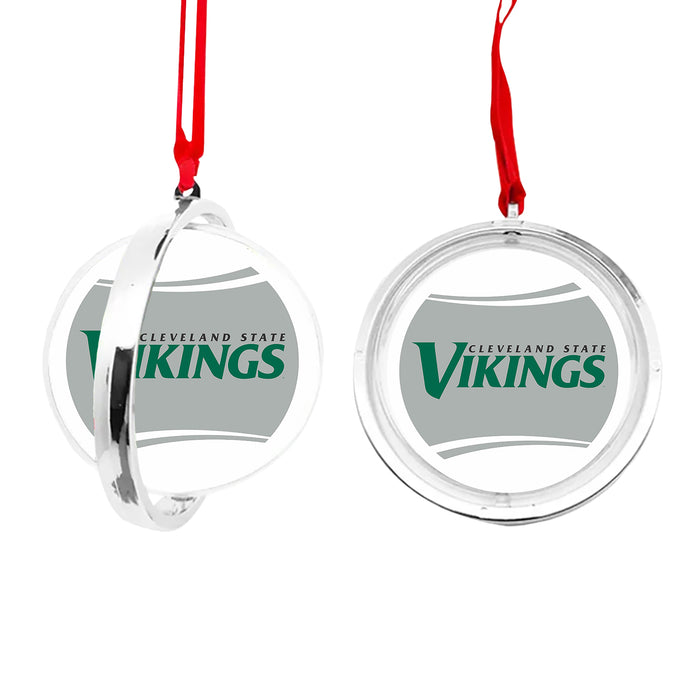 Cleveland State University Christmas Reversible Flat Round Ornament