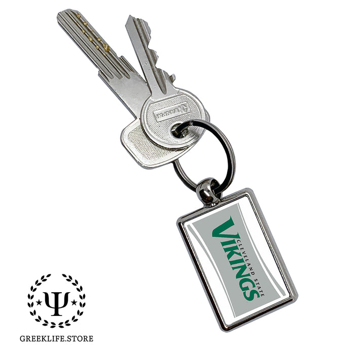 Cleveland State University Keychain Rectangular