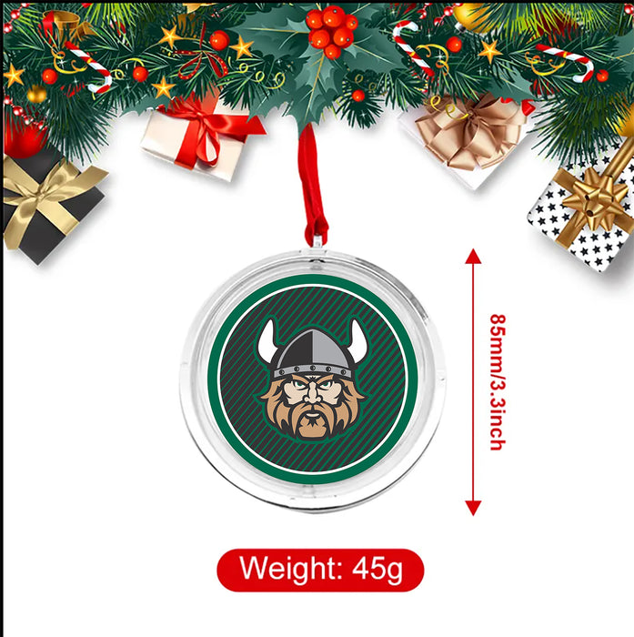 Cleveland State University Christmas Reversible Flat Round Ornament