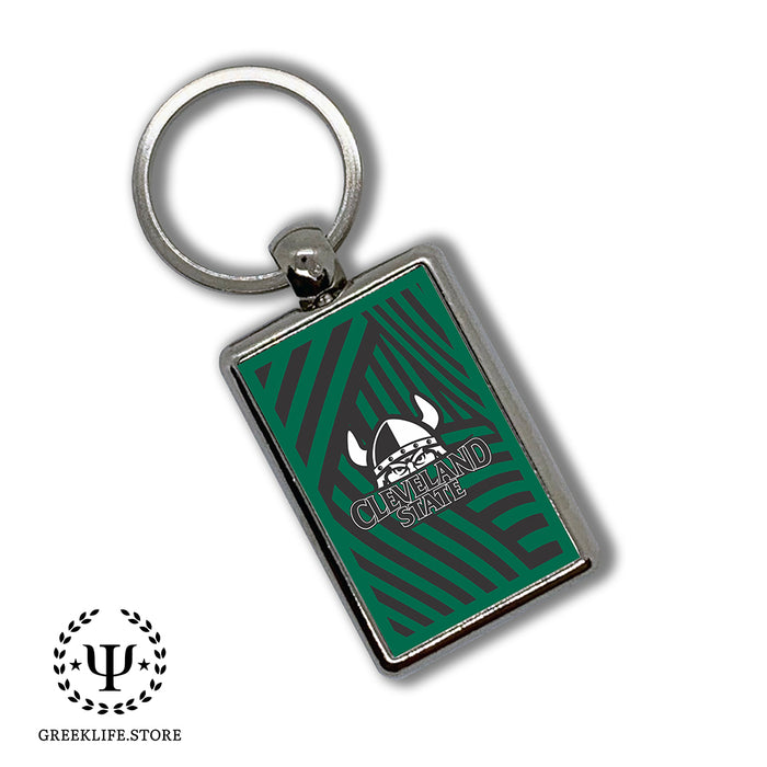 Cleveland State University Keychain Rectangular