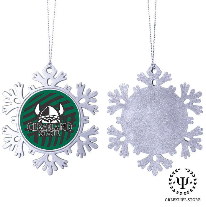 Cleveland State University Christmas Ornament - Snowflake Metal