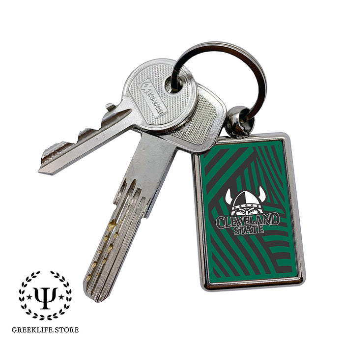 Cleveland State University Keychain Rectangular