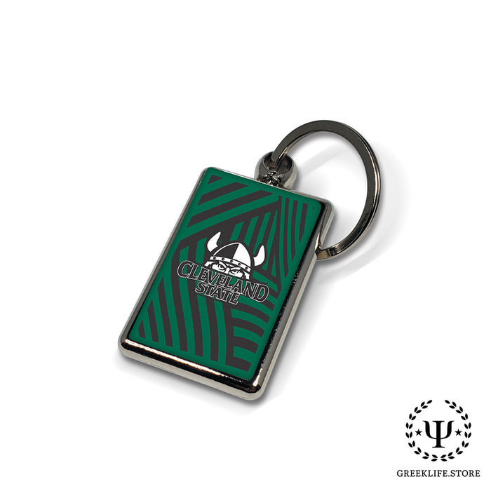 Cleveland State University Keychain Rectangular