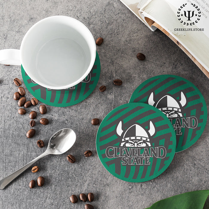 Cleveland State University Beverage coaster round (Set of 4)