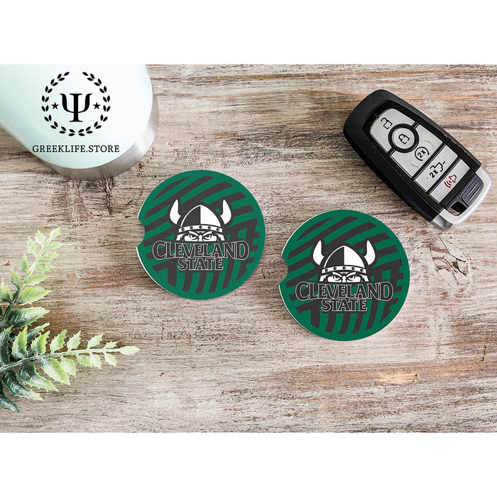 Cleveland State University Car Cup Holder Coaster (Set of 2)