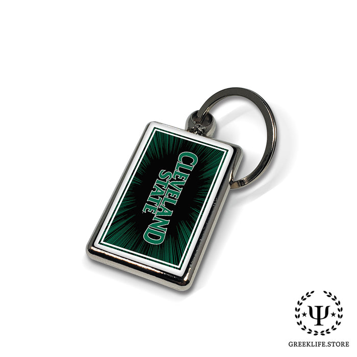 Cleveland State University Keychain Rectangular