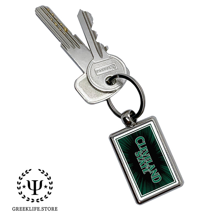 Cleveland State University Keychain Rectangular