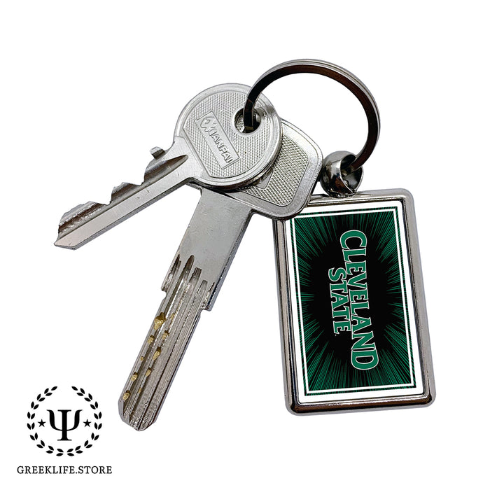 Cleveland State University Keychain Rectangular