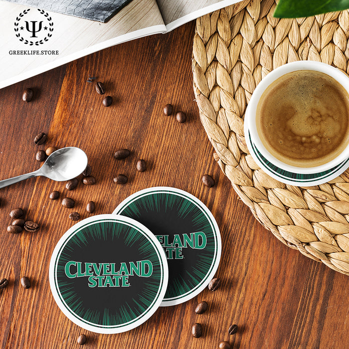 Cleveland State University Beverage coaster round (Set of 4)