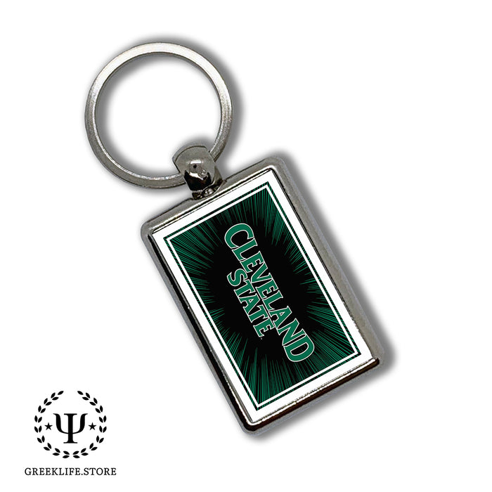 Cleveland State University Keychain Rectangular