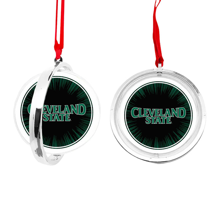 Cleveland State University Christmas Reversible Flat Round Ornament