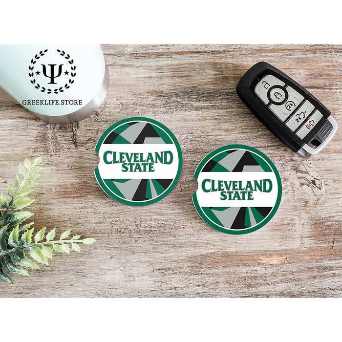 Cleveland State University Car Cup Holder Coaster (Set of 2)