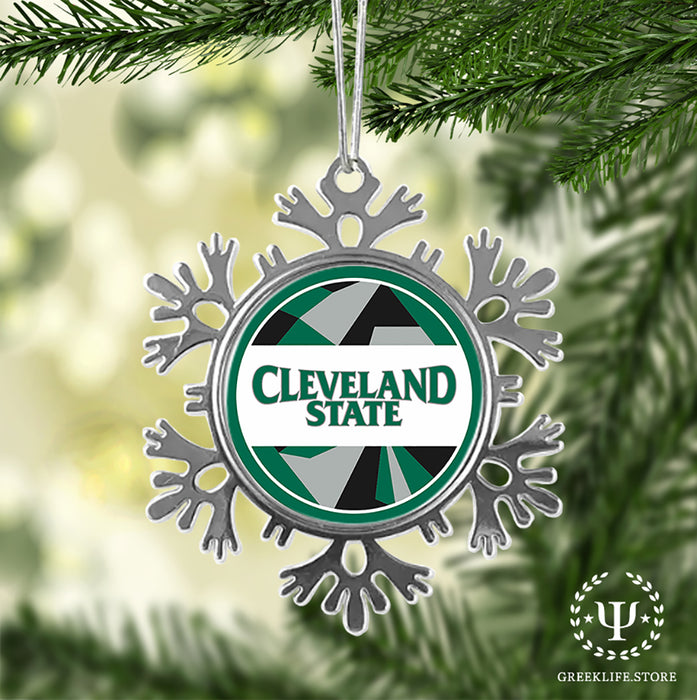 Cleveland State University Christmas Ornament - Snowflake Metal