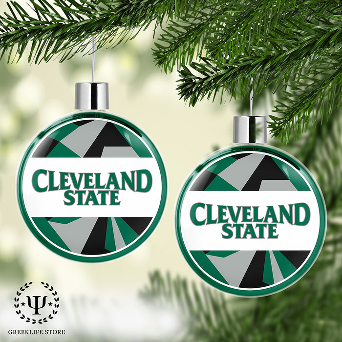 Cleveland State University Christmas Ornament Flat Round