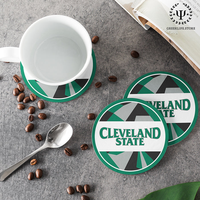 Cleveland State University Beverage coaster round (Set of 4)