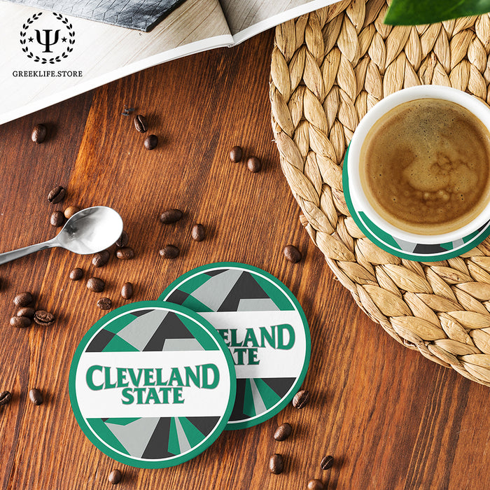 Cleveland State University Beverage coaster round (Set of 4)