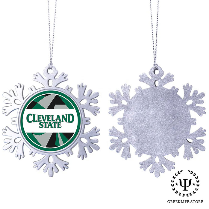 Cleveland State University Christmas Ornament - Snowflake Metal