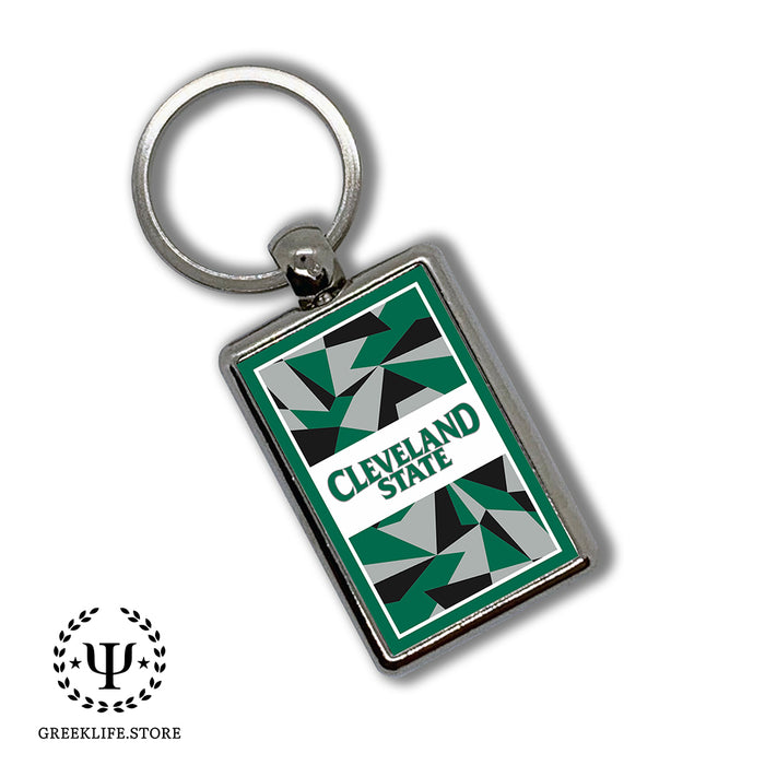 Cleveland State University Keychain Rectangular