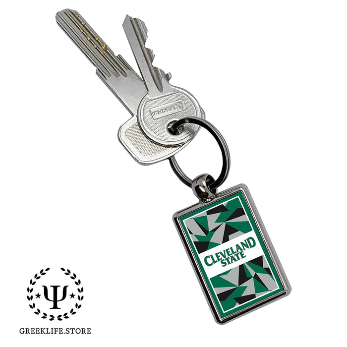 Cleveland State University Keychain Rectangular