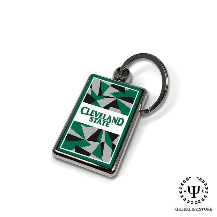 Cleveland State University Keychain Rectangular