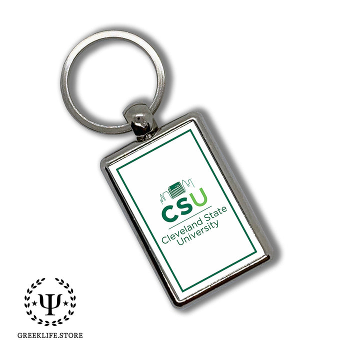 Cleveland State University Keychain Rectangular