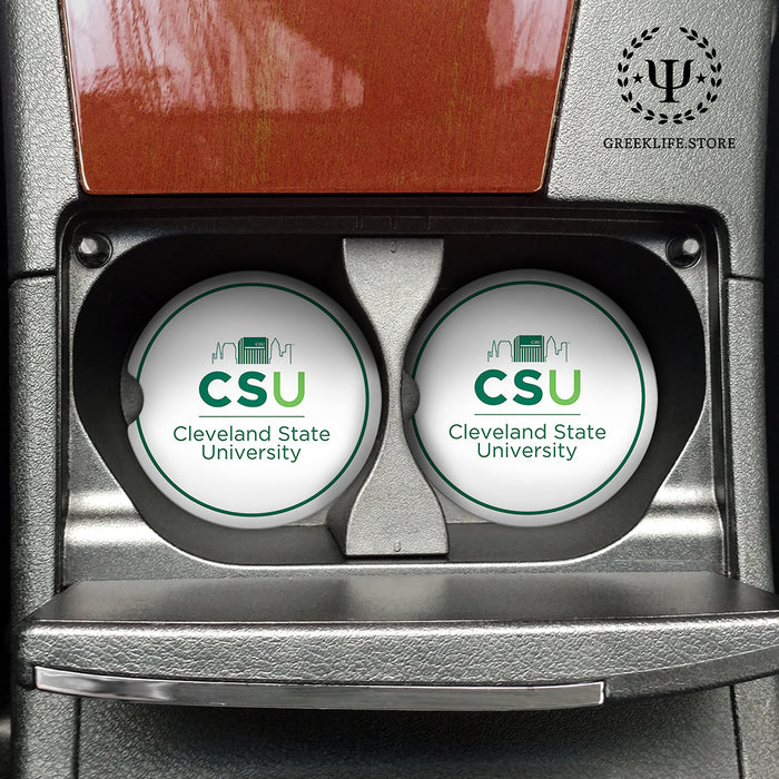 Cleveland State University Car Cup Holder Coaster (Set of 2)