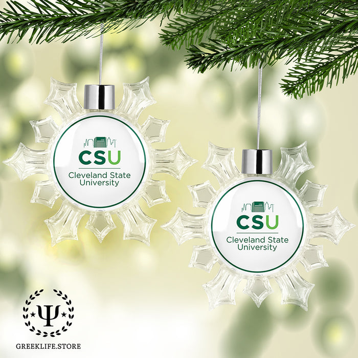 Cleveland State University Christmas Ornament - Snowflake