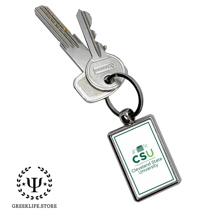 Cleveland State University Keychain Rectangular