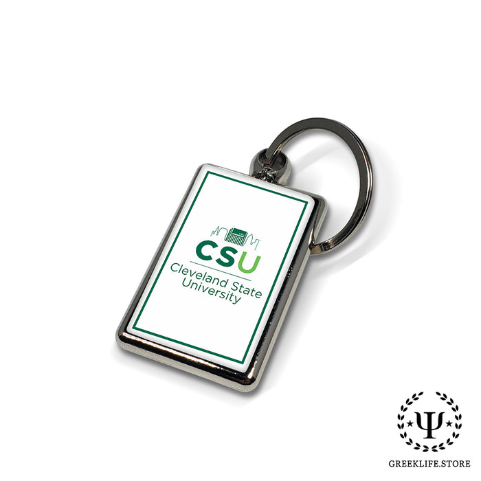 Cleveland State University Keychain Rectangular