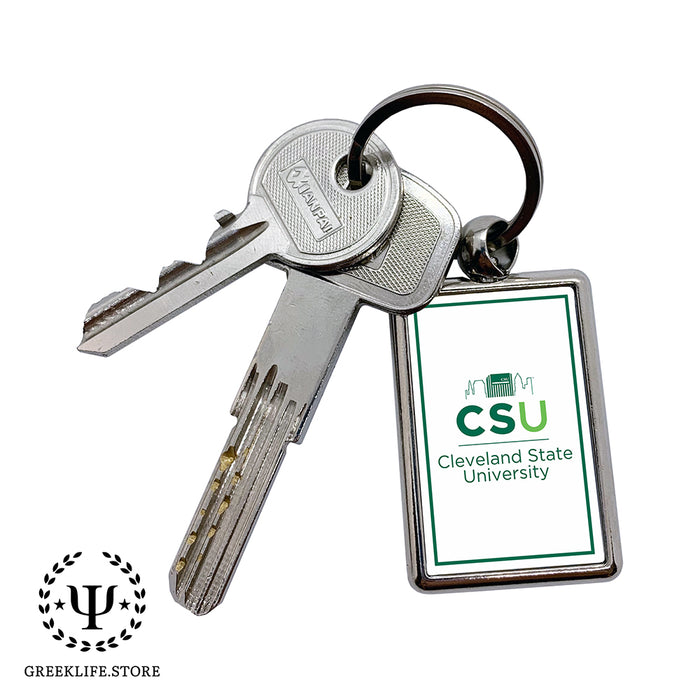 Cleveland State University Keychain Rectangular