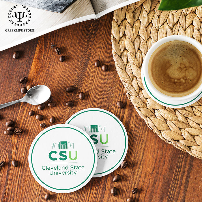 Cleveland State University Beverage coaster round (Set of 4)