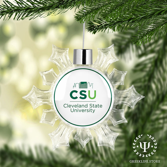 Cleveland State University Christmas Ornament - Snowflake