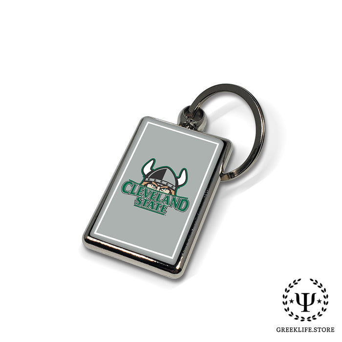 Cleveland State University Keychain Rectangular