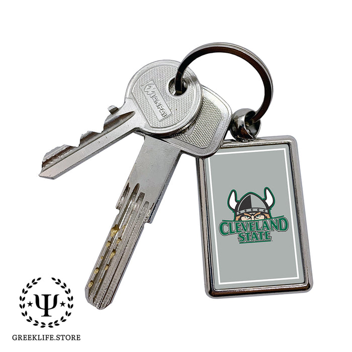 Cleveland State University Keychain Rectangular