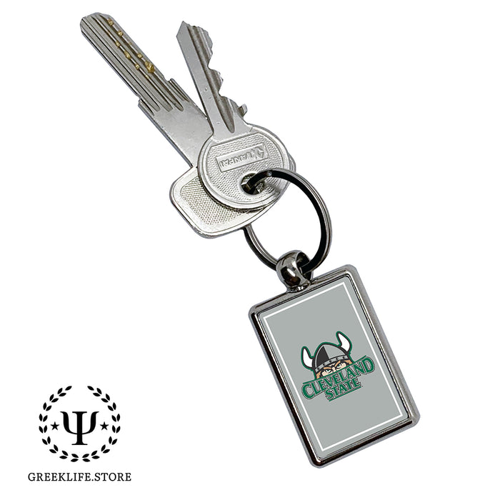 Cleveland State University Keychain Rectangular