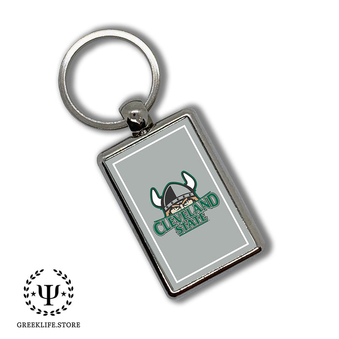 Cleveland State University Keychain Rectangular