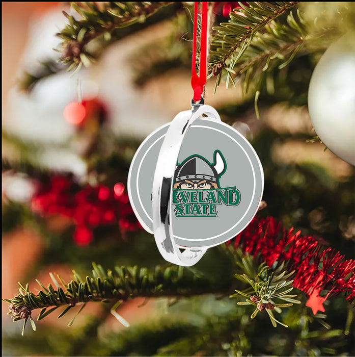 Cleveland State University Christmas Reversible Flat Round Ornament
