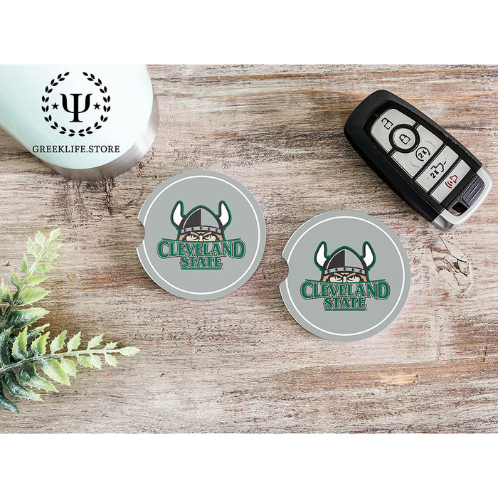 Cleveland State University Car Cup Holder Coaster (Set of 2)