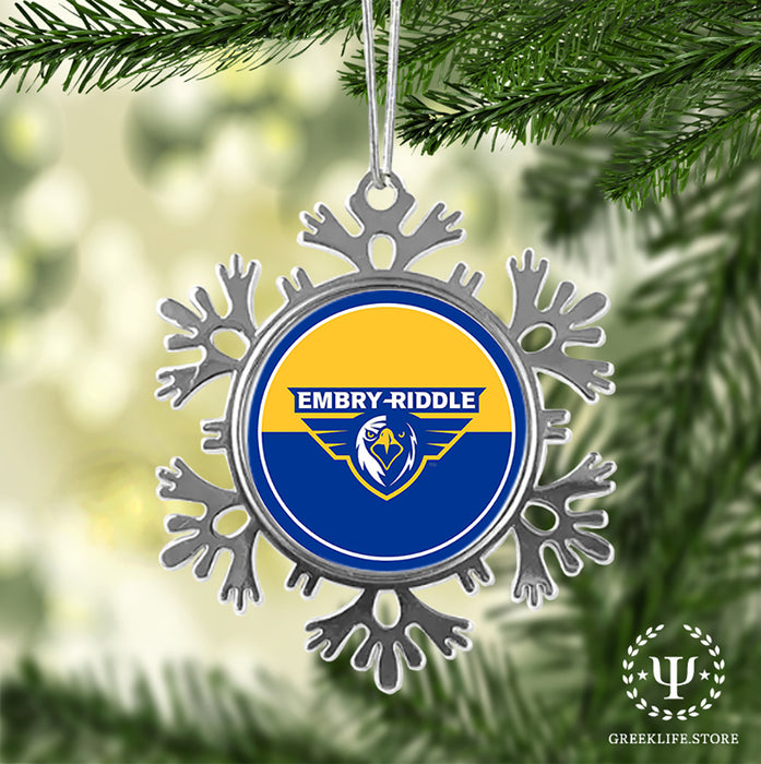 Embry-Riddle Aeronautical University Christmas Ornament - Snowflake Metal
