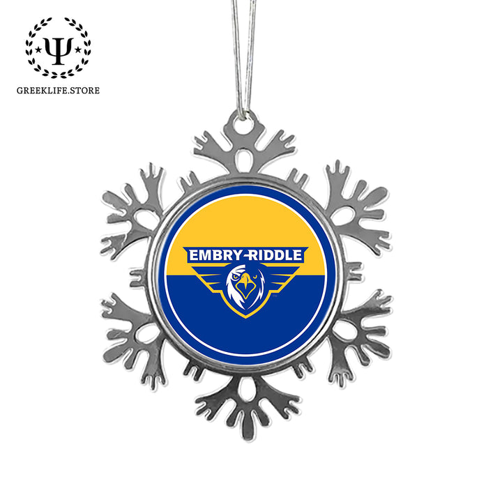 Embry-Riddle Aeronautical University Christmas Ornament - Snowflake Metal